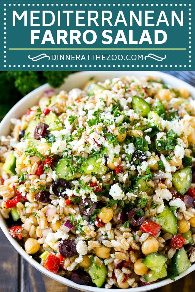 Farro Salad Recipe | Healthy Salad #salad #healthy #cleaneating #farro #dinner #jonep