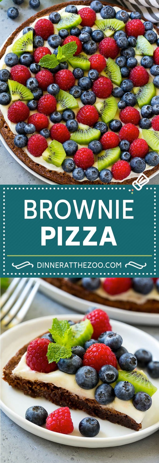 Brownie Pizza Recipe | Fruit Pizza | Dessert Pizza #brownie #pizza #chocolate #fruit #dessert #jonep