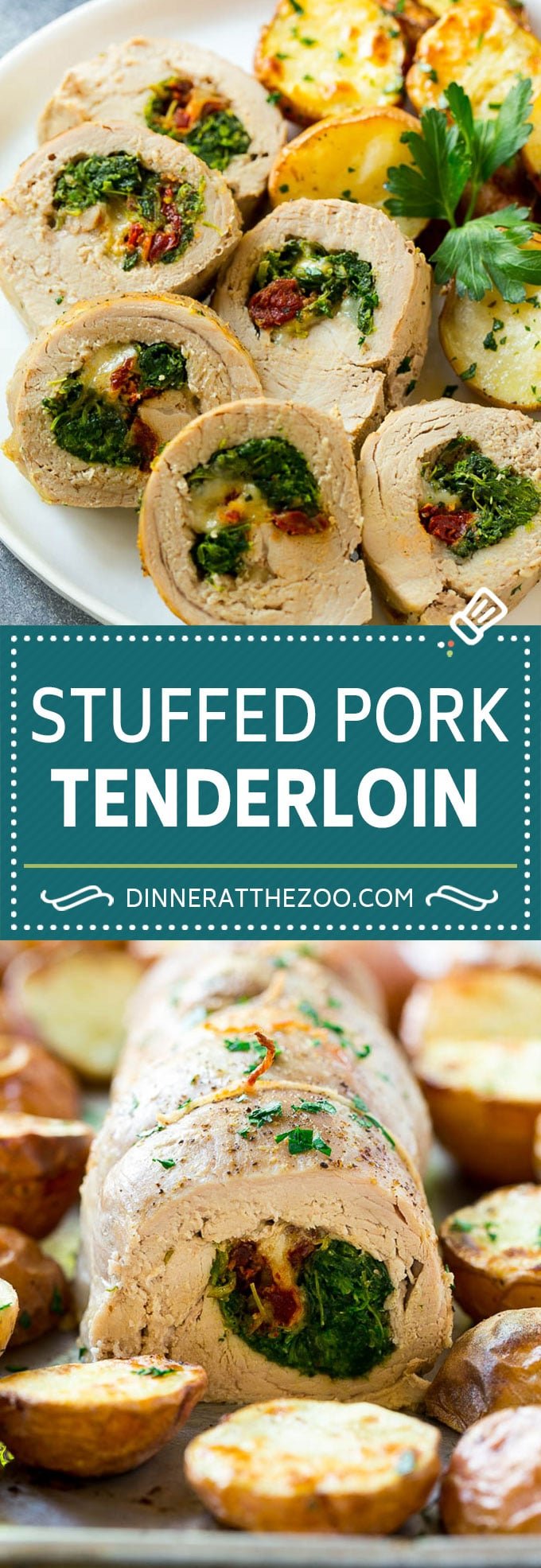 Stuffed Pork Tenderloin Recipe | Roasted Pork Tenderloin | Italian Pork #pork #onepan #potatoes #dinner #jonep #glutenfree