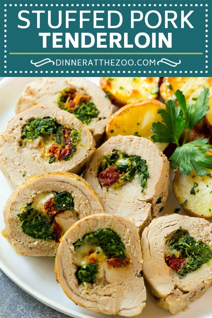 Stuffed Pork Tenderloin Recipe | Roasted Pork Tenderloin | Italian Pork #pork #onepan #potatoes #dinner #jonep #glutenfree