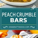 Peach Crumble Bars | Peach Bars | Peach Dessert #peaches #dessert #sweets #baking #jonep