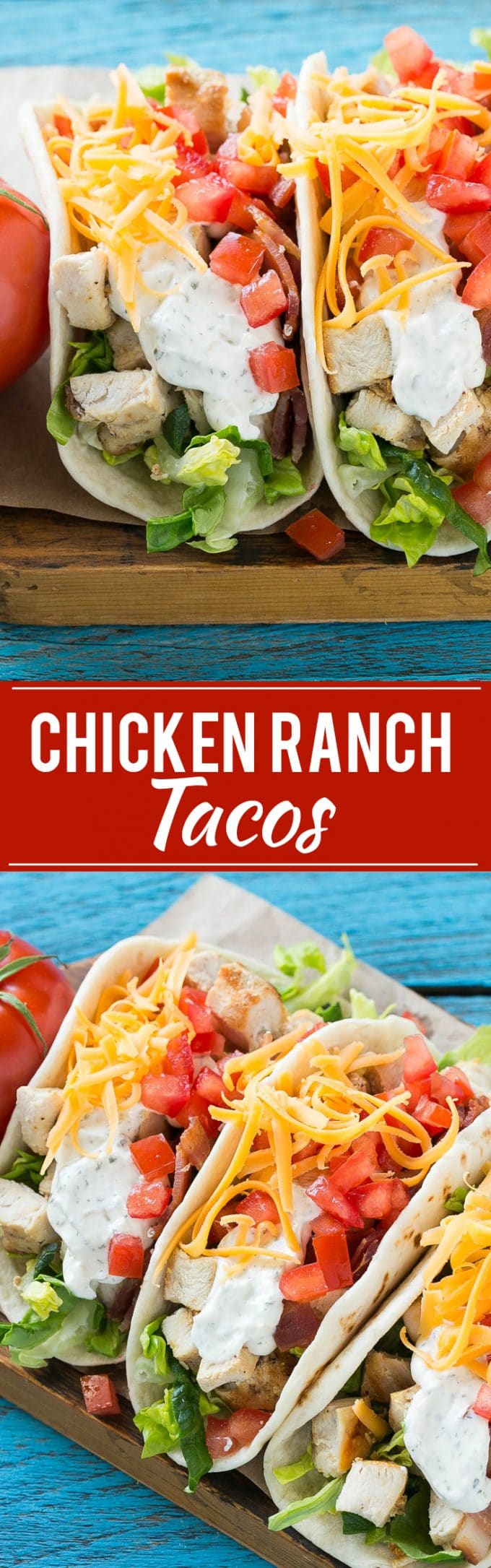 Chicken Ranch Tacos Recipe | Chicken Tacos #chicken #tacos #bacon #dinner #jonep