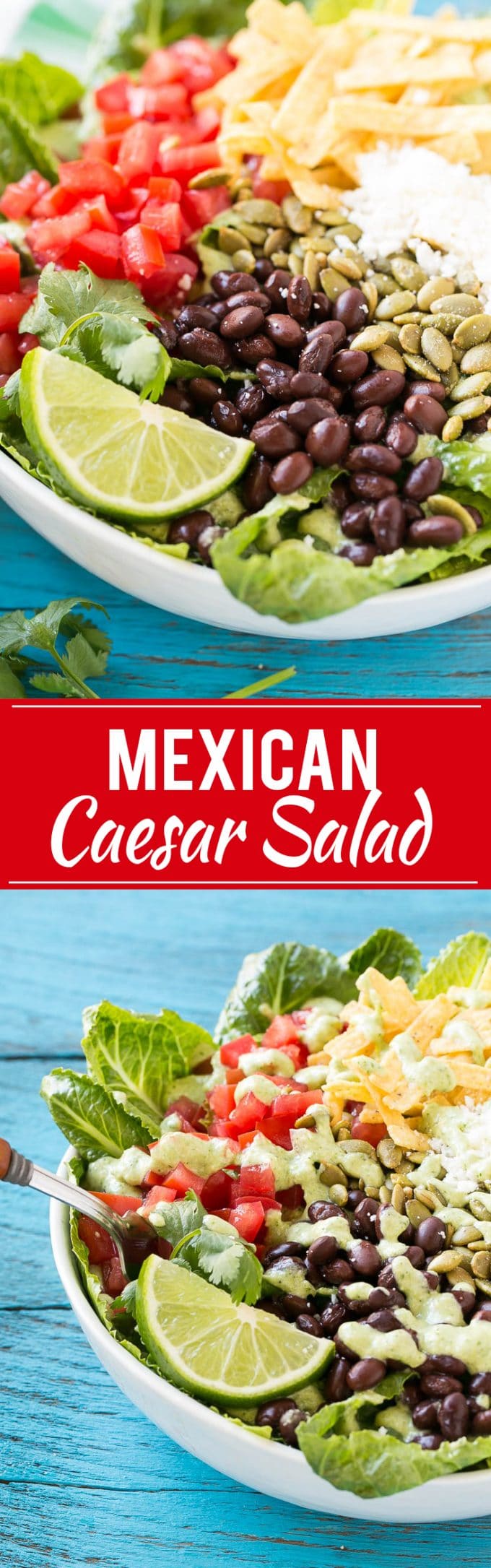 Mexican Caesar Salad Recipe | Caesar Salad | Mexican Salad #salad #beans #lunch #dinner #jonep