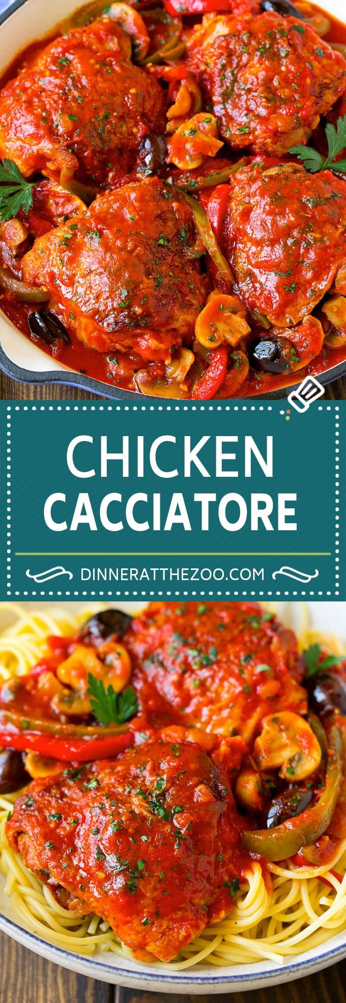 Chicken Cacciatore Recipe | Italian Chicken #chicken #peppers #mushrooms #olives #dinner #jonep