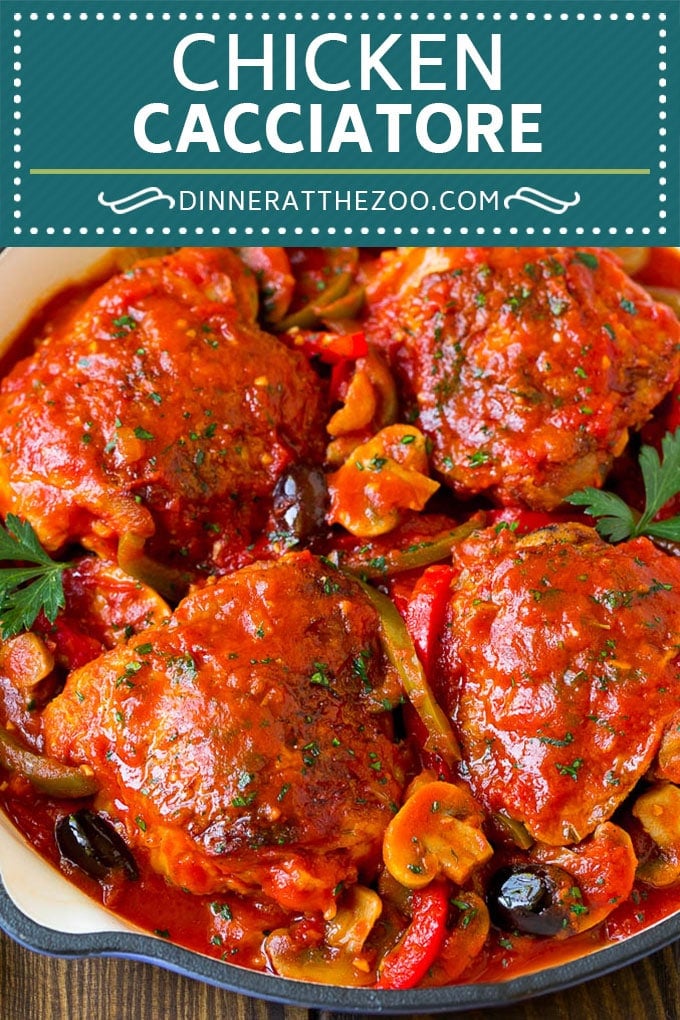 Chicken Cacciatore Recipe | Italian Chicken #chicken #peppers #mushrooms #olives #dinner #jonep