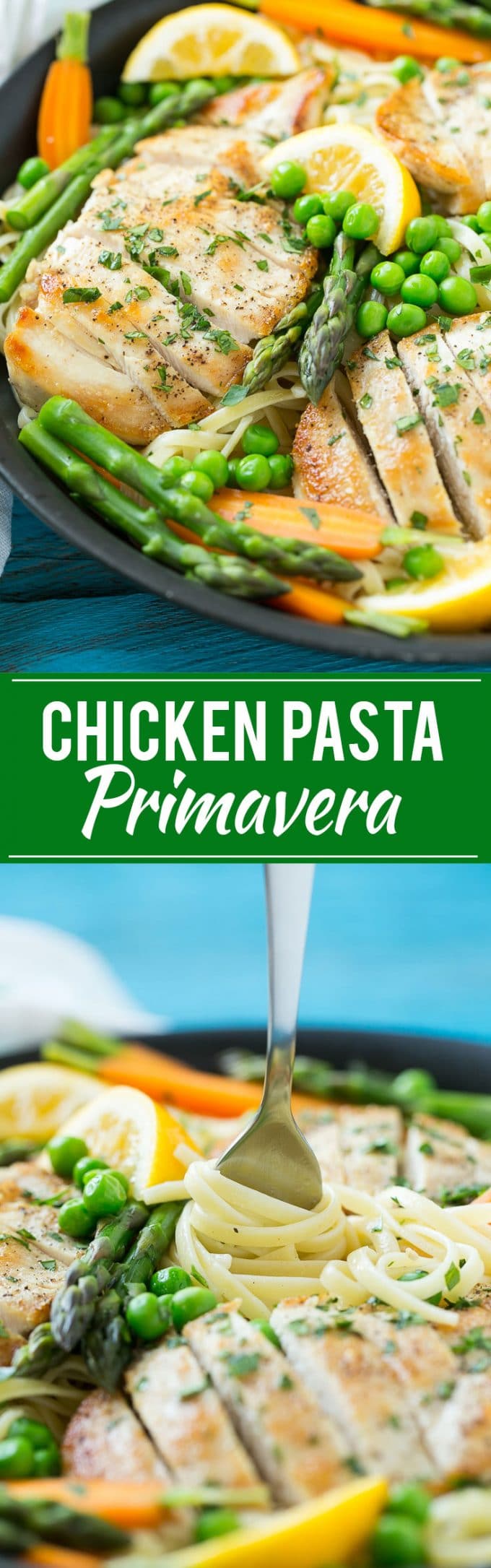 Chicken Primavera Recipe | Chicken Pasta | Vegetable Pasta #chicken #pasta #asparagus #carrots #peas #spring #dinner #jonep