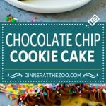 Cookie Cake Recipe | Chocolate Chip Cookie Cake #cookies #cake #chocolate #dessert #jonep #sprinkles