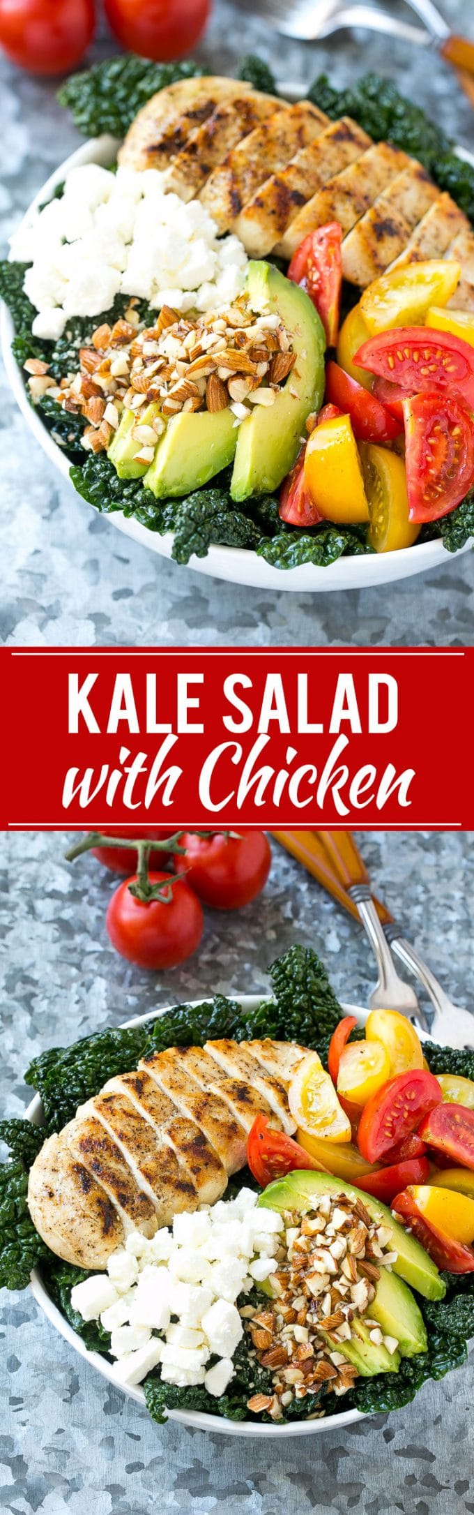 Tuscan Kale Salad Recipe | Kale Salad | Grilled Chicken Salad | Healthy Salad Recipe #kale #salad #chicken #healthy #cleaneating #jonep