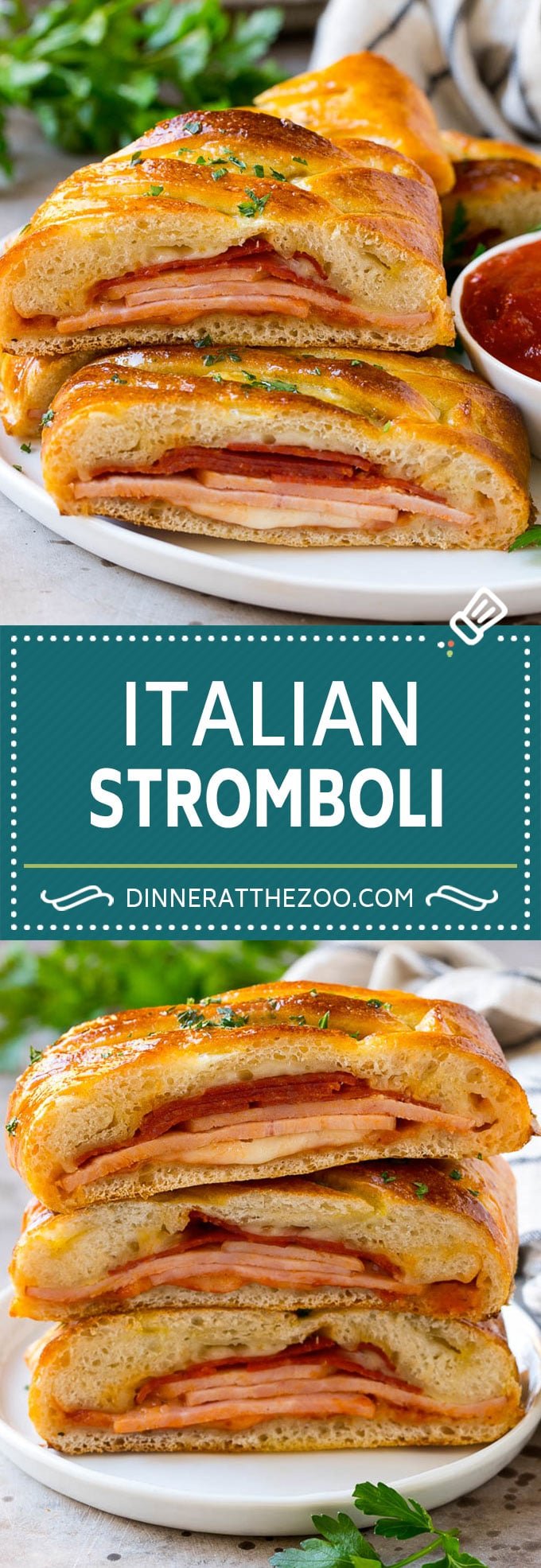 Stromboli Recipe | Italian Stromboli #pepperoni #cheese #ham #dinner #jonep