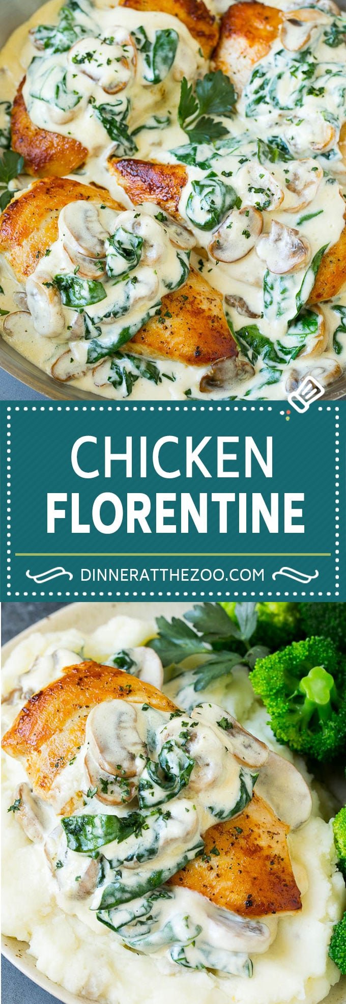 Chicken Florentine Recipe | Spinach Chicken | Mushroom Chicken #chicken #spinach #mushrooms #lowcarb #keto #dinner #jonep