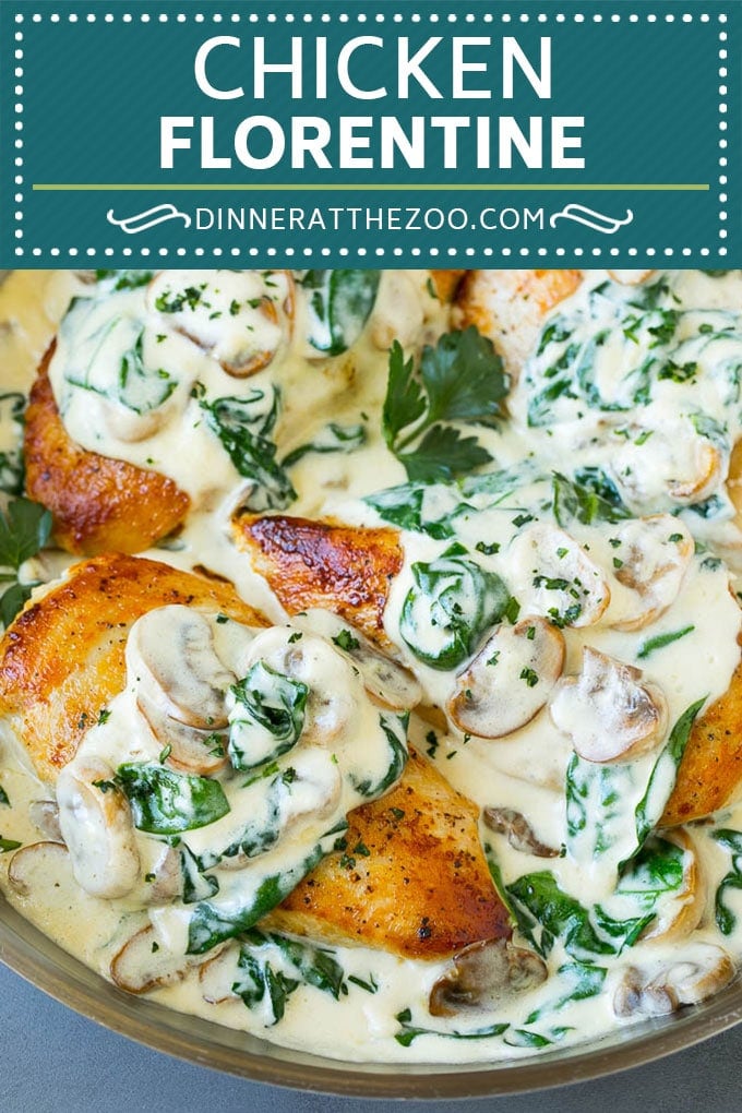 Chicken Florentine Recipe | Spinach Chicken | Mushroom Chicken #chicken #spinach #mushrooms #lowcarb #keto #dinner #jonep