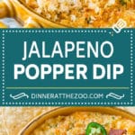 Jalapeno Popper Dip #jalapeno #dip #bacon #cheese #appetizer #jonep