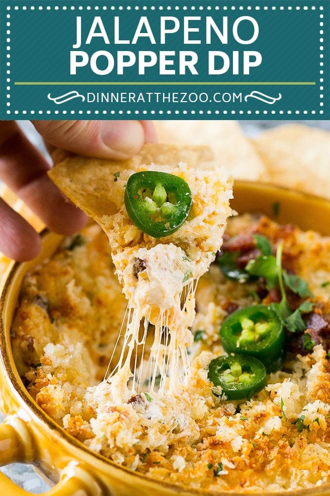 Jalapeno Popper Dip #jalapeno #dip #bacon #cheese #appetizer #jonep