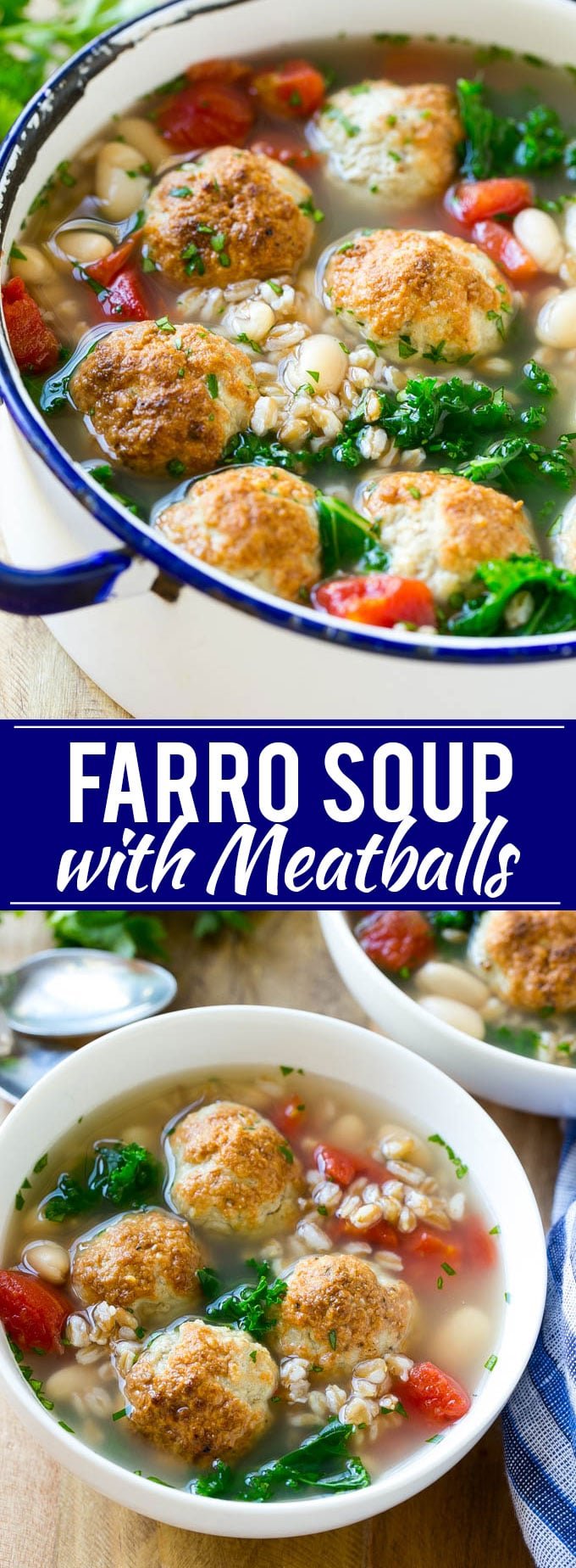 Farro Soup with Meatballs Recipe | Farro Recipe | Meatball Soup | Healthy Soup Recipe #soup #healthy #meatballs #farro #dinner #jonep