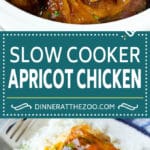 Slow Cooker Apricot Chicken #chicken #apricot #slowcooker #crockpot #dinner #jonep