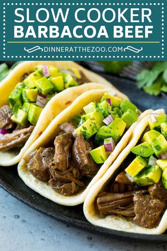 Slow Cooker Barbacoa | Beef Tacos | Crock Pot Beef Tacos #beef #tacos #crockpot #slowcooker #dinner #avocado #jonep