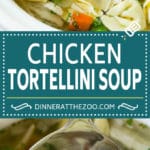 Chicken Tortellini Soup #soup #chicken #pasta #tortellini #slowcooker #crockpot #dinner #jonep