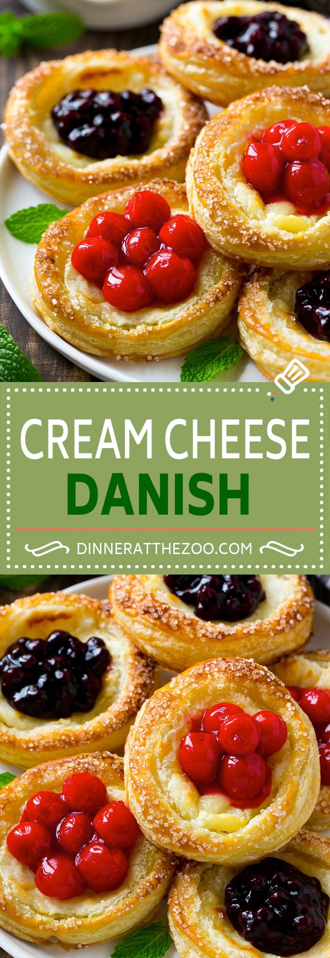 Cream Cheese Danish Recipe | Cream Cheese and Fruit Danish | Cream Cheese and Cherry Danish | Breakfast Pastries #danish #pastry #breakfast #brunch #jonep
