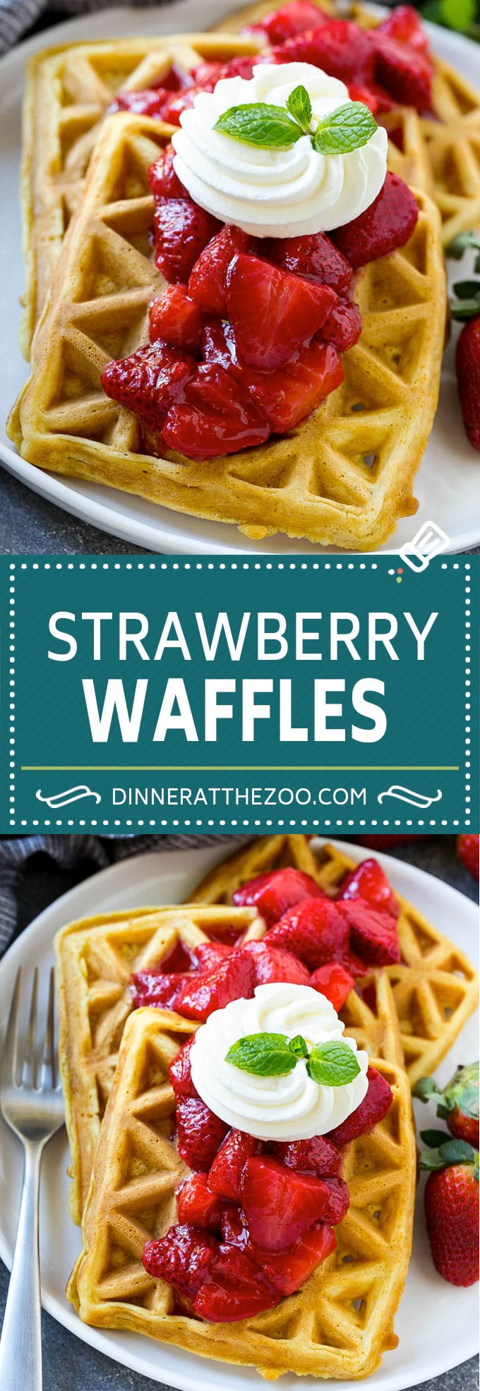 Strawberry Waffles | Homemade Waffles Recipe | Waffles with Strawberry Sauce | Homemade Strawberry Sauce #strawberry #waffles #breakfast #jonep