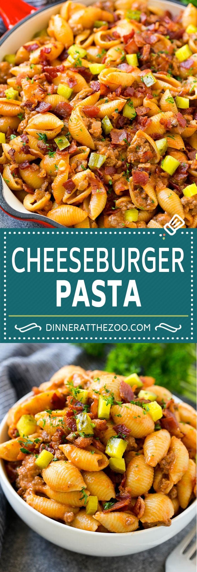 Cheeseburger Pasta | Hamburger Pasta | Ground Beef Pasta #cheeseburger #bacon #pasta #jonep