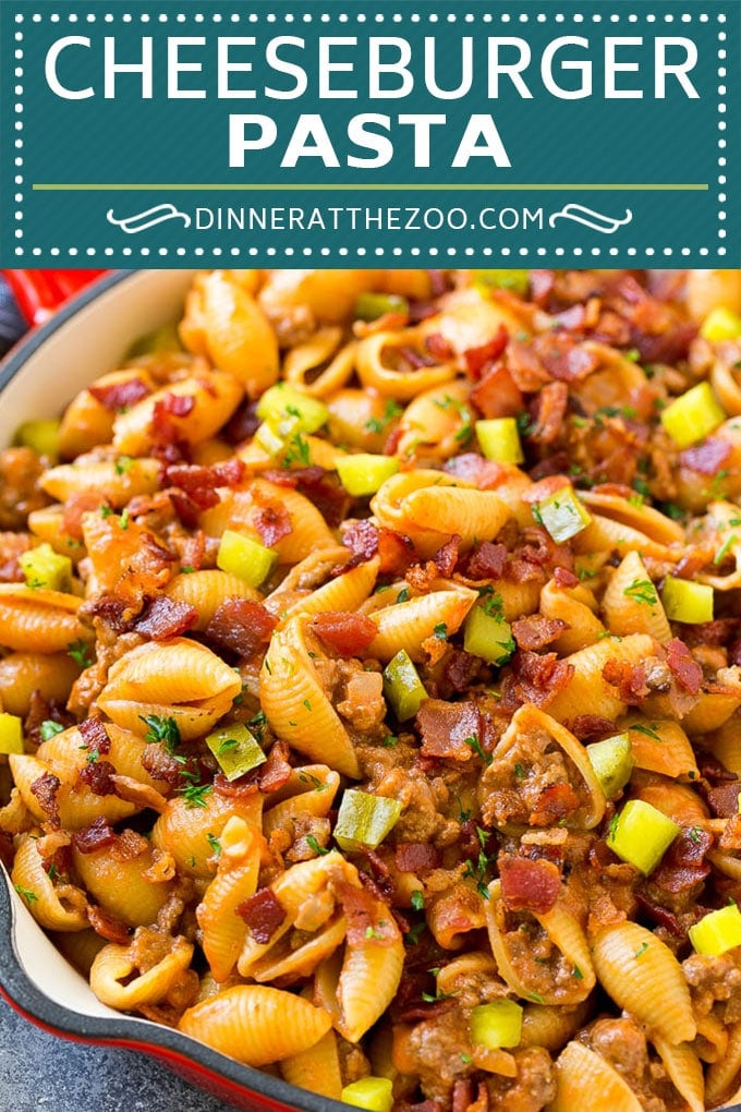 Cheeseburger Pasta | Hamburger Pasta | Ground Beef Pasta #cheeseburger #bacon #pasta #jonep