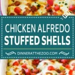 Chicken Alfredo Stuffed Shells Recipe | Stuffed Shells | Chicken Stuffed Shells | Baked Pasta #stuffedshells #alfredo #chicken #pasta #cheese #dinner #jonep