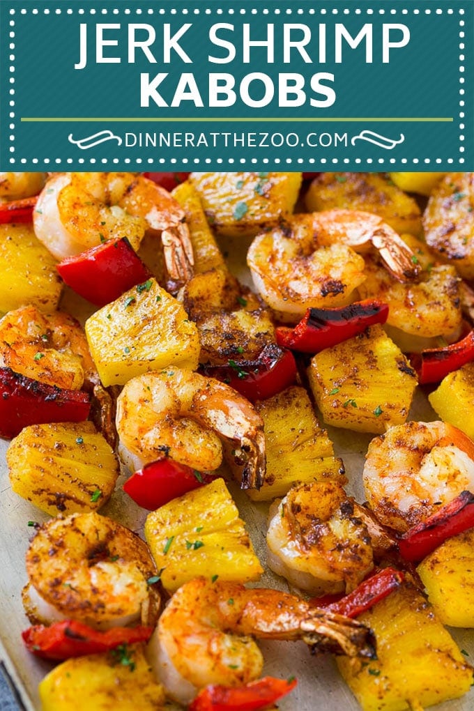 Jerk Shrimp Kabobs | Caribbean Shrimp | Jamaican Shrimp | Grilled Shrimp #grilling #pineapple #shrimp #kabobs #jonep