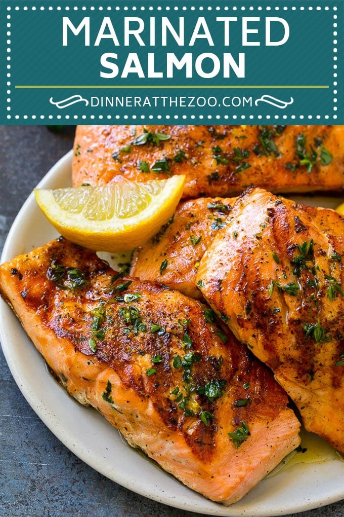 Marinated Salmon Recipe | Grilled Salmon | Garlic and Herb Salmon #salmon #grilling #marinade #fish #dinner #jonep