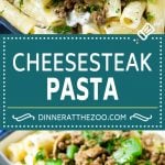 Philly Cheesesteak Pasta | Ground Beef Pasta | Creamy Pasta #phillycheesesteak #beef #pasta #peppers #mushrooms #dinner #jonep