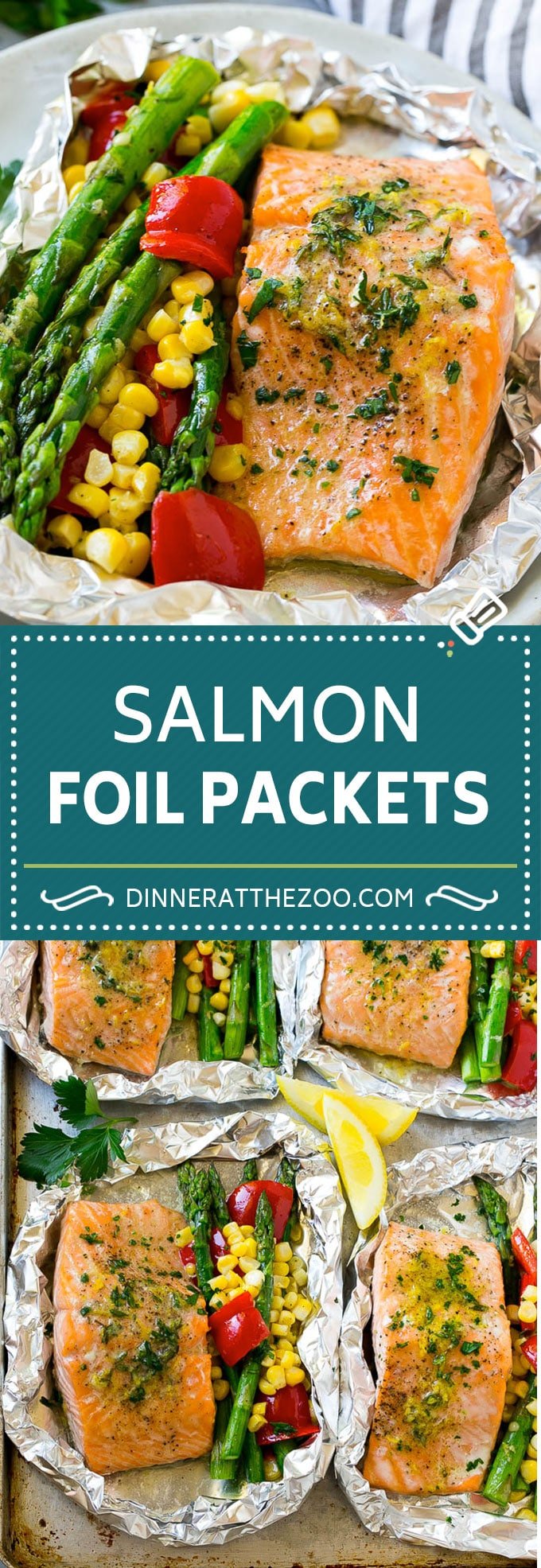 Salmon Foil Packets Recipe | Grilled Salmon | Salmon and Vegetables #salmon #grilling #asparagus #corn #dinner #jonep
