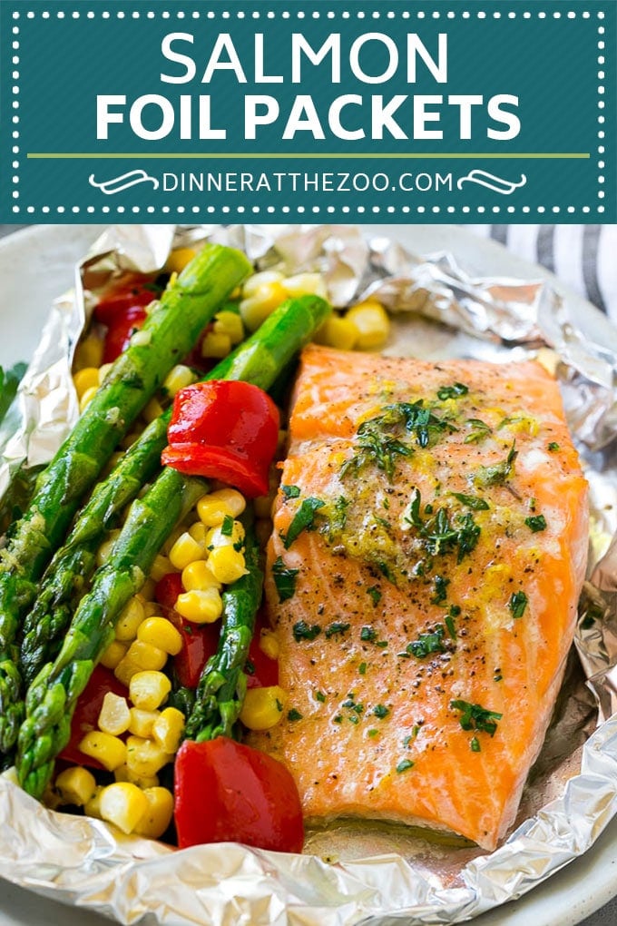 Salmon Foil Packets Recipe | Grilled Salmon | Salmon and Vegetables #salmon #grilling #asparagus #corn #dinner #jonep