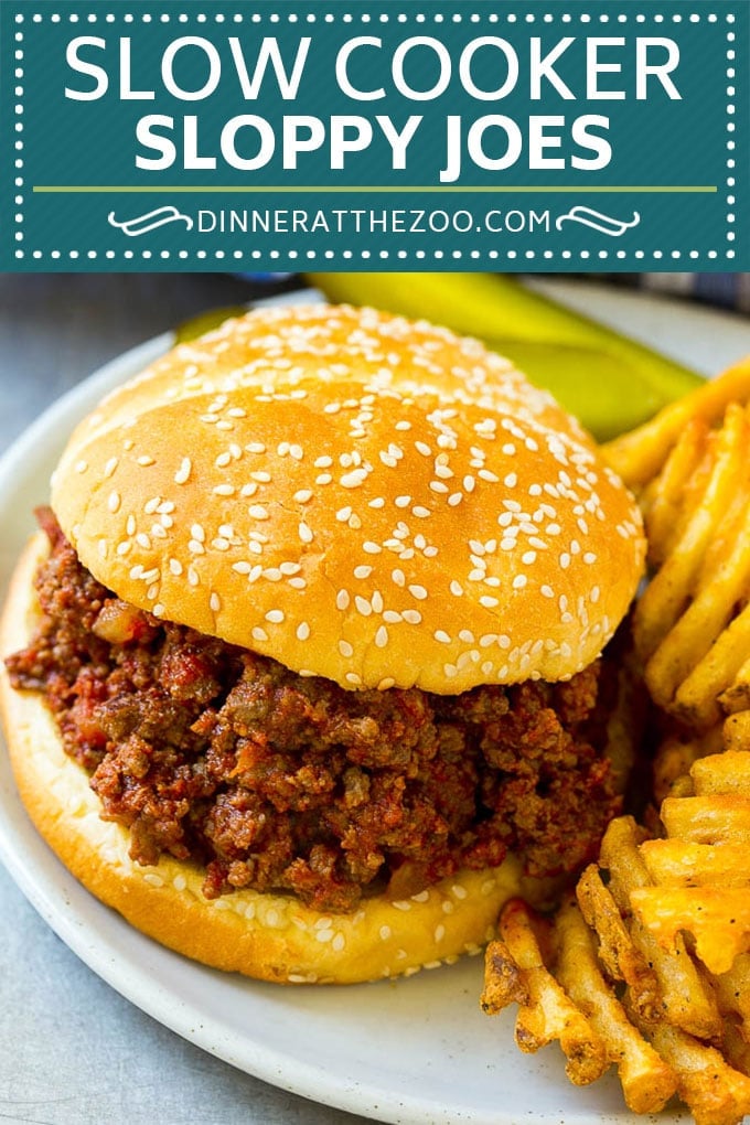 Slow Cooker Sloppy Joes Recipe | Crock Pot Sloppy Joes | Homemade Sloppy Joes #beef #slowcooker #crockpot #sandwich #jonep