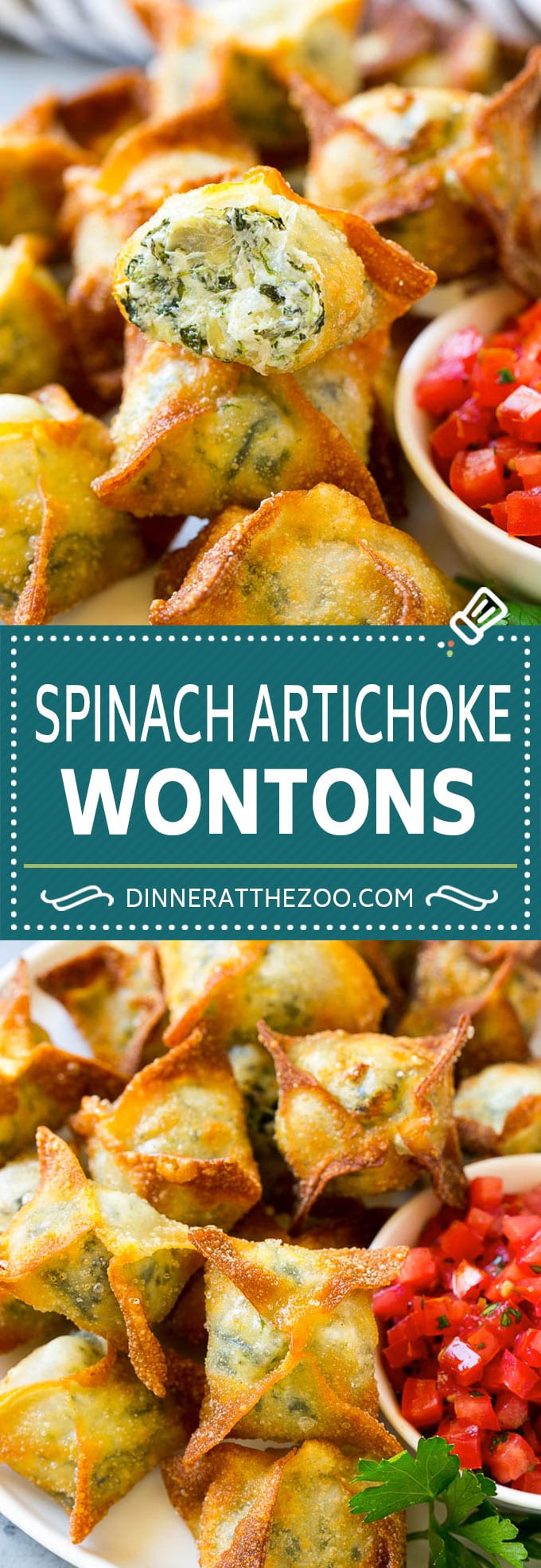 Spinach Artichoke Wontons Recipe | Fried Wontons | Wonton Appetizer #wontons #appetizer #snack #artichoke #spinach #jonep