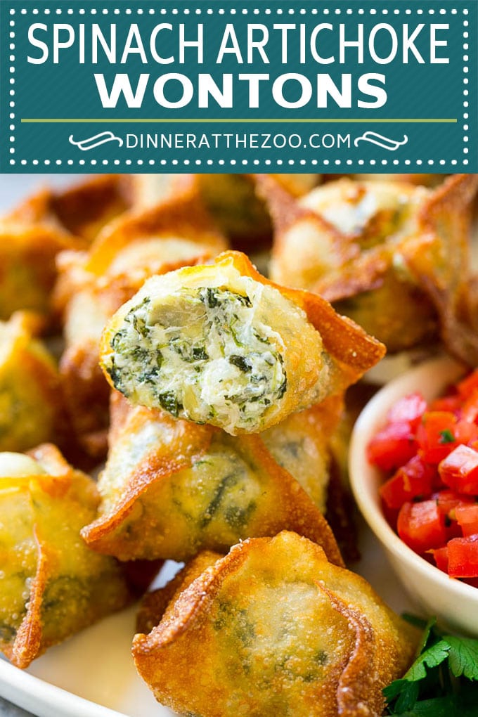 Spinach Artichoke Wontons Recipe | Fried Wontons | Wonton Appetizer #wontons #appetizer #snack #artichoke #spinach #jonep