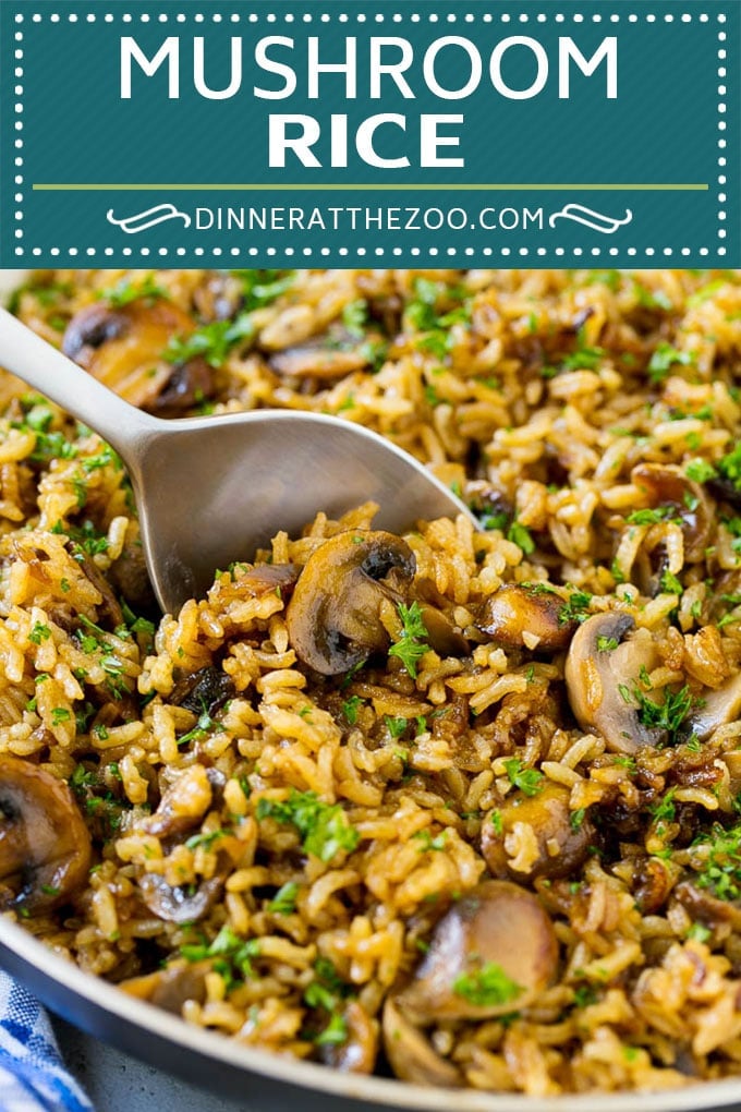 Mushroom Rice Recipe | Baked Rice | Rice Pilaf #rice #mushrooms #sidedish #dinner #jonep