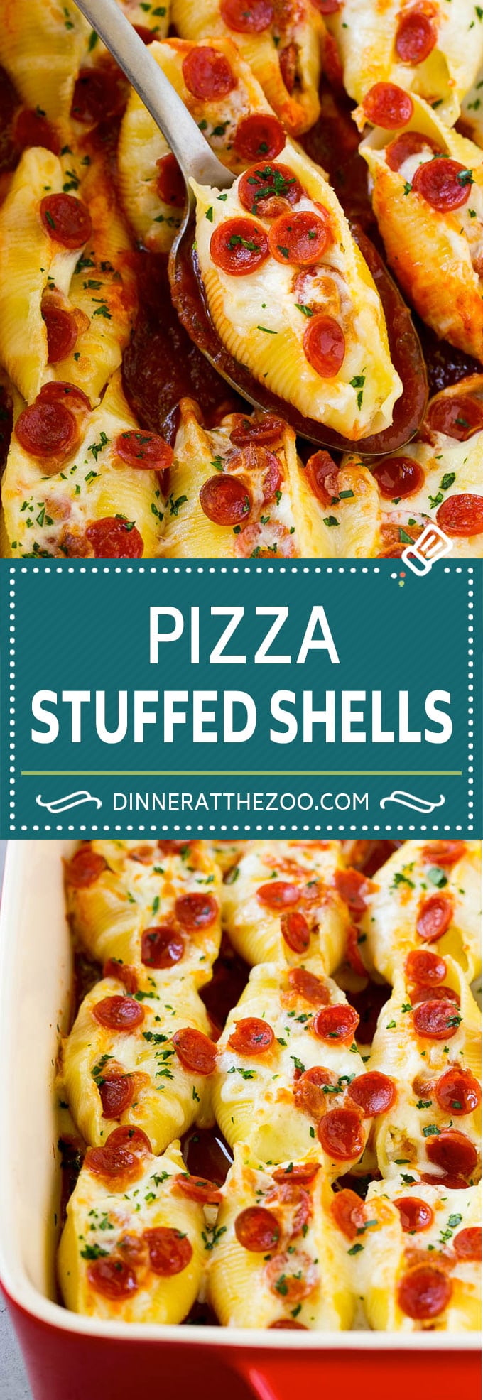Pizza Stuffed Shells | Stuffed Shells Recipe | Italian Stuffed Shells #pizza #pasta #cheese #pepperoni #dinner #jonep