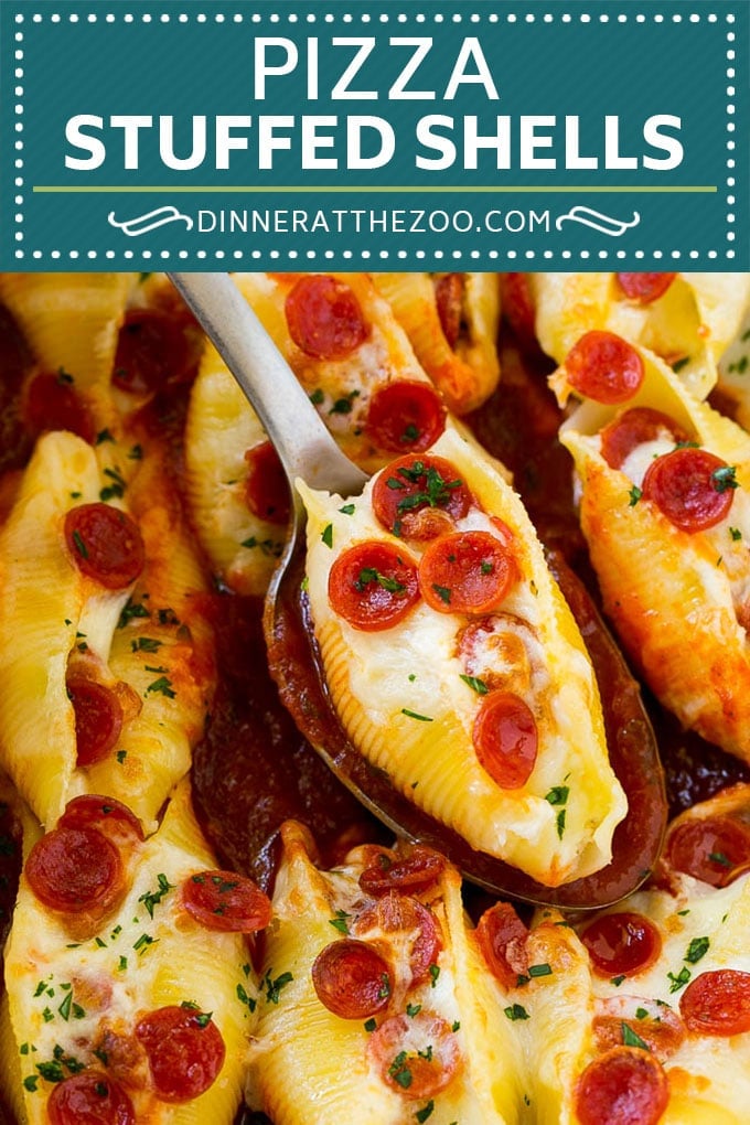 Pizza Stuffed Shells | Stuffed Shells Recipe | Italian Stuffed Shells #pizza #pasta #cheese #pepperoni #dinner #jonep