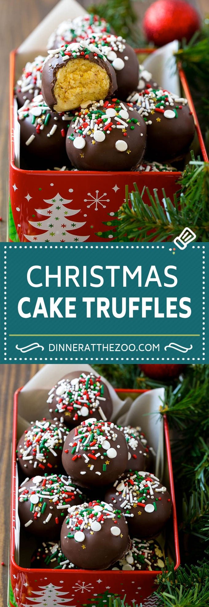 Christmas Cake Truffles Recipe | Cake Truffles | Cake Balls | Cake Bites #cake #christmas #sprinkles #baking #jonep