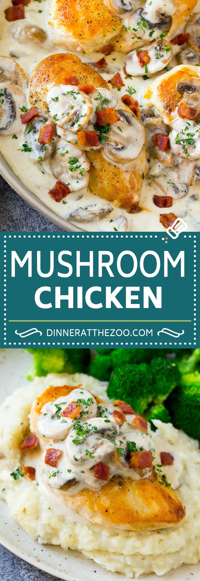 Mushroom Chicken Recipe | Chicken with Mushrooms | Chicken in Mushroom Sauce #chicken #mushrooms #bacon #dinner #jonep