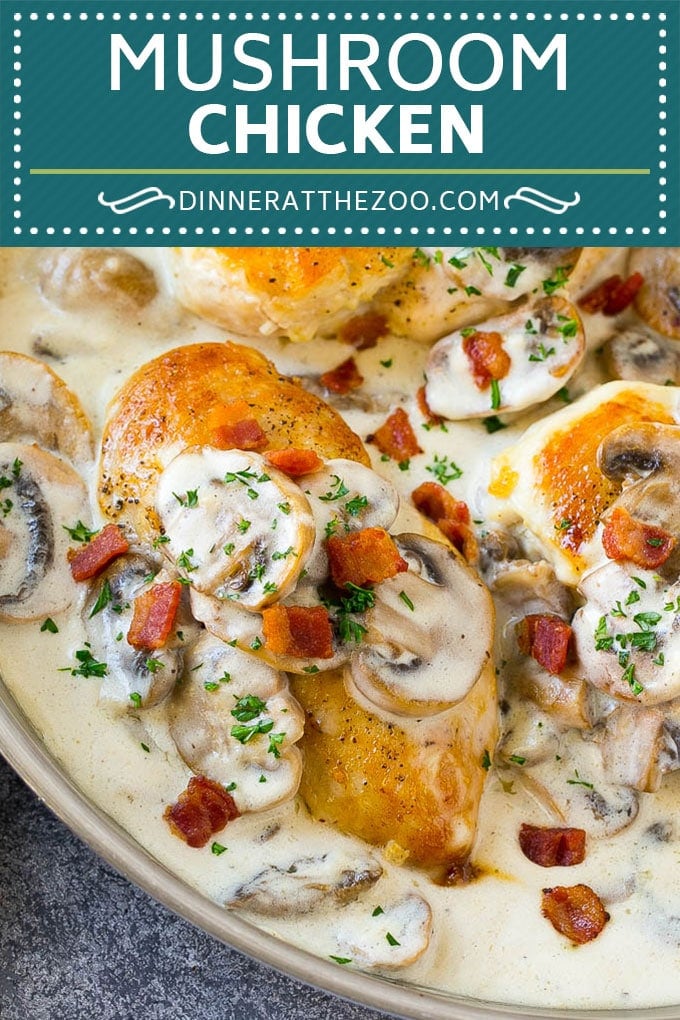 Mushroom Chicken Recipe | Chicken with Mushrooms | Chicken in Mushroom Sauce #chicken #mushrooms #bacon #dinner #jonep