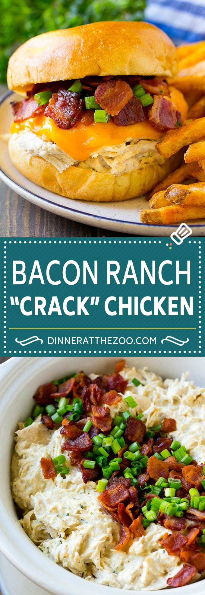 Crack Chicken Recipe | Bacon Ranch Chicken | Slow Cooker Chicken #chicken #ranch #bacon #cheese #slowcooker #crockpot #lowcarb #keto #dinner #jonep