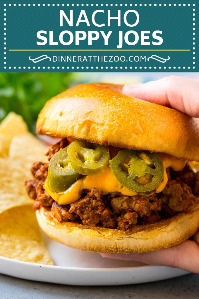 Nacho Sloppy Joes Recipe | Ground Beef Recipe | Easy Sloppy Joes #beef #nachos #cheese #spicy #sandwich #dinner #jonep