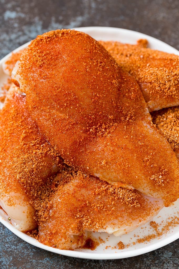 Smoked Chicken Breast Recipe | BBQ Chicken | Smoked Chicken #bbq #chicken #smoker #dinner #glutenfree #jonep Chicken breasts coated in homemade BBQ rub.