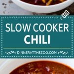 Slow Cooker Chili Recipe | Crock Pot Chili | Beef Chili | Beef and Bean Chili #chili #soup #beef #slowcooker #crockpot #dinner #jonep