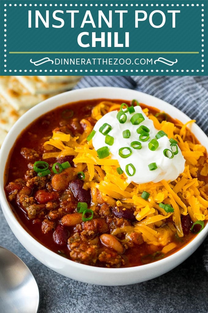Instant Pot Chili Recipe | Pressure Cooker Chili | Beef Chili | Beef and Bean Chili #chili #beef #beans #instantpot #pressurecooker #dinner #soup #jonep