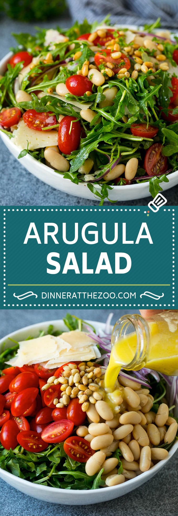 Arugula Salad Recipe | Green Salad | White Bean Salad #salad #arugula #cleaneating #lowcarb #keto #jonep