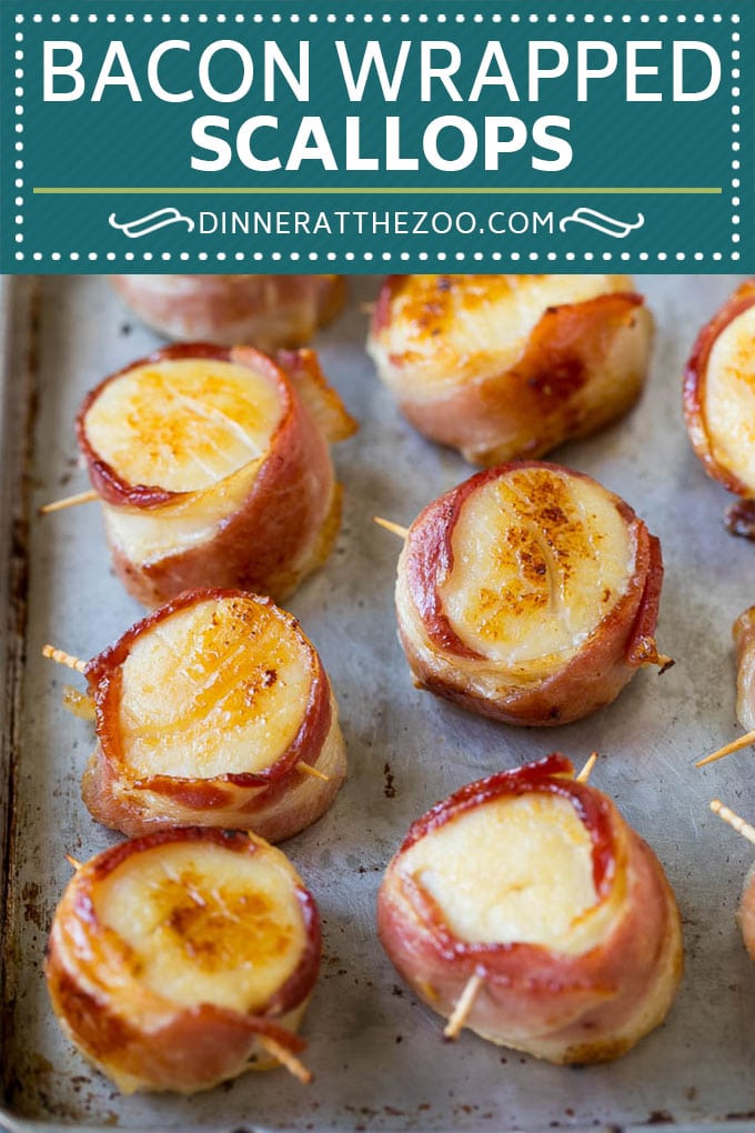 Bacon Wrapped Scallops Recipe | Broiled Scallops | Baked Scallops #scallops #seafood #bacon #dinner #appetizer #jonep