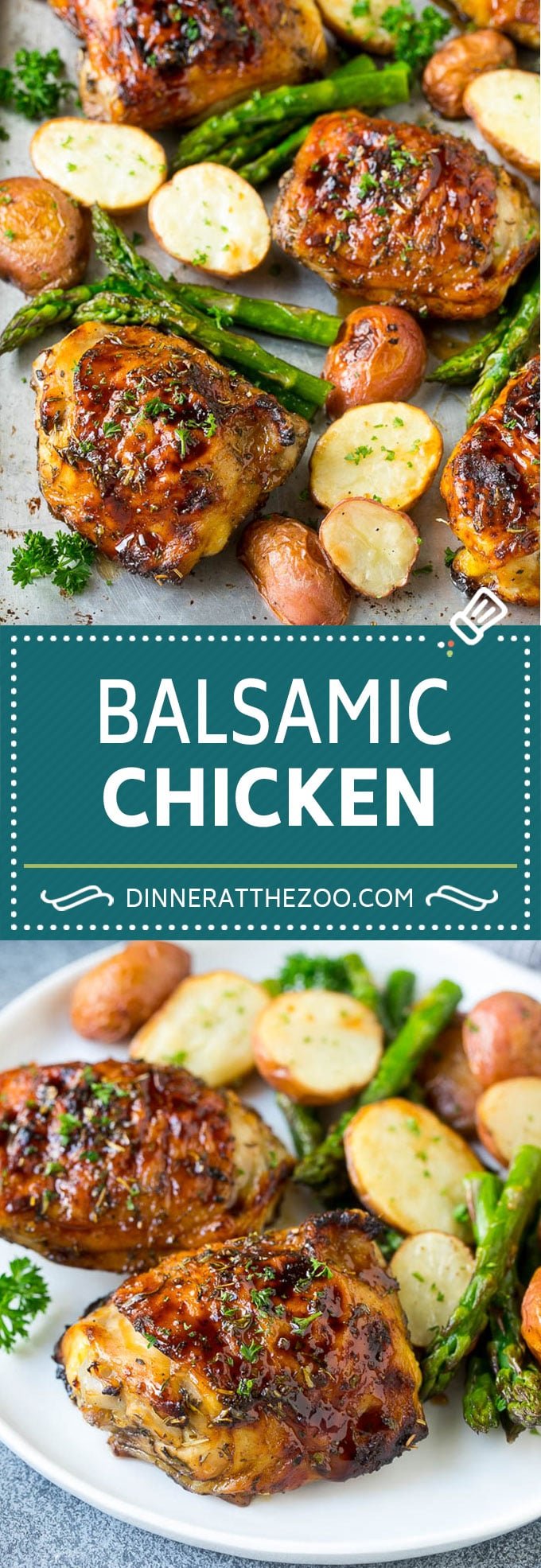 Balsamic Chicken Recipe | Sheet Pan Chicken | Glazed Chicken #chicken #asparagus #potatoes #dinner #glutenfree #jonep