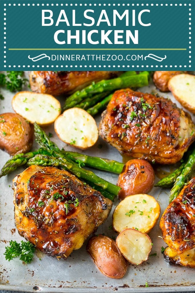 Balsamic Chicken Recipe | Sheet Pan Chicken | Glazed Chicken #chicken #asparagus #potatoes #dinner #glutenfree #jonep