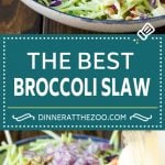Bacon Broccoli Slaw Recipe | Coleslaw Recipe | Broccoli Slaw #broccoli #slaw #salad #apple #bacon #sidedish #lunch #jonep